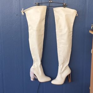 New White Boots Size 6